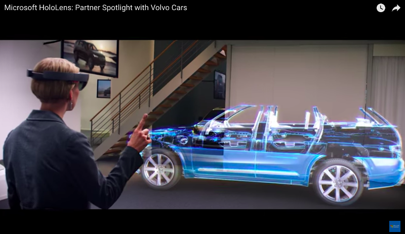 Microsoft HoloLensの紹介動画のキャプチャ