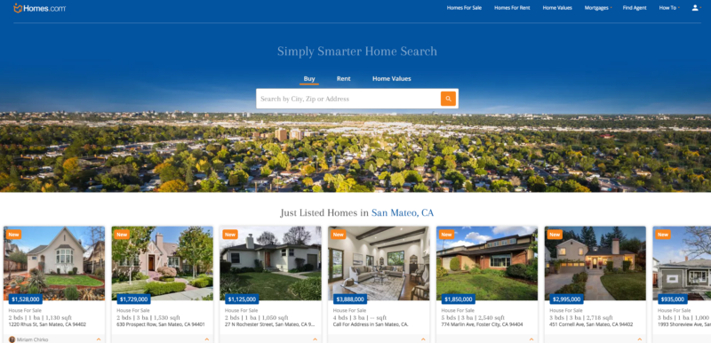 Homes.comのサイトトップページ