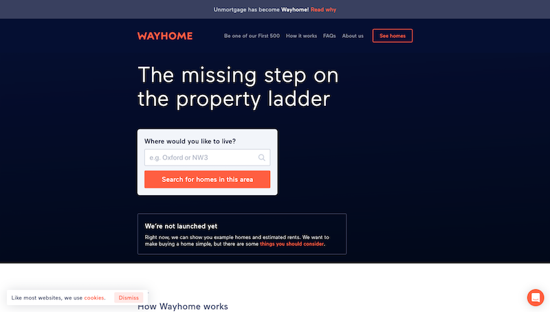 Wayhomeサイトトップページ