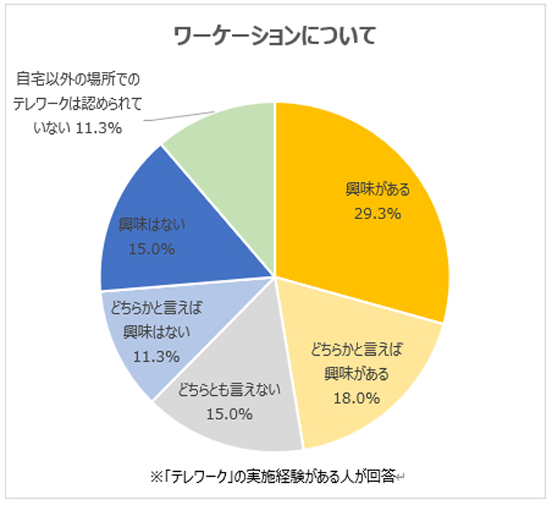 20代の仕事観・転職意識に関するアンケート調査、ワーケーションについて